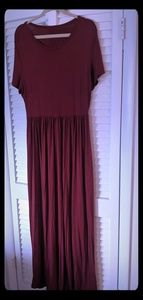 Burgundy cotton maxi